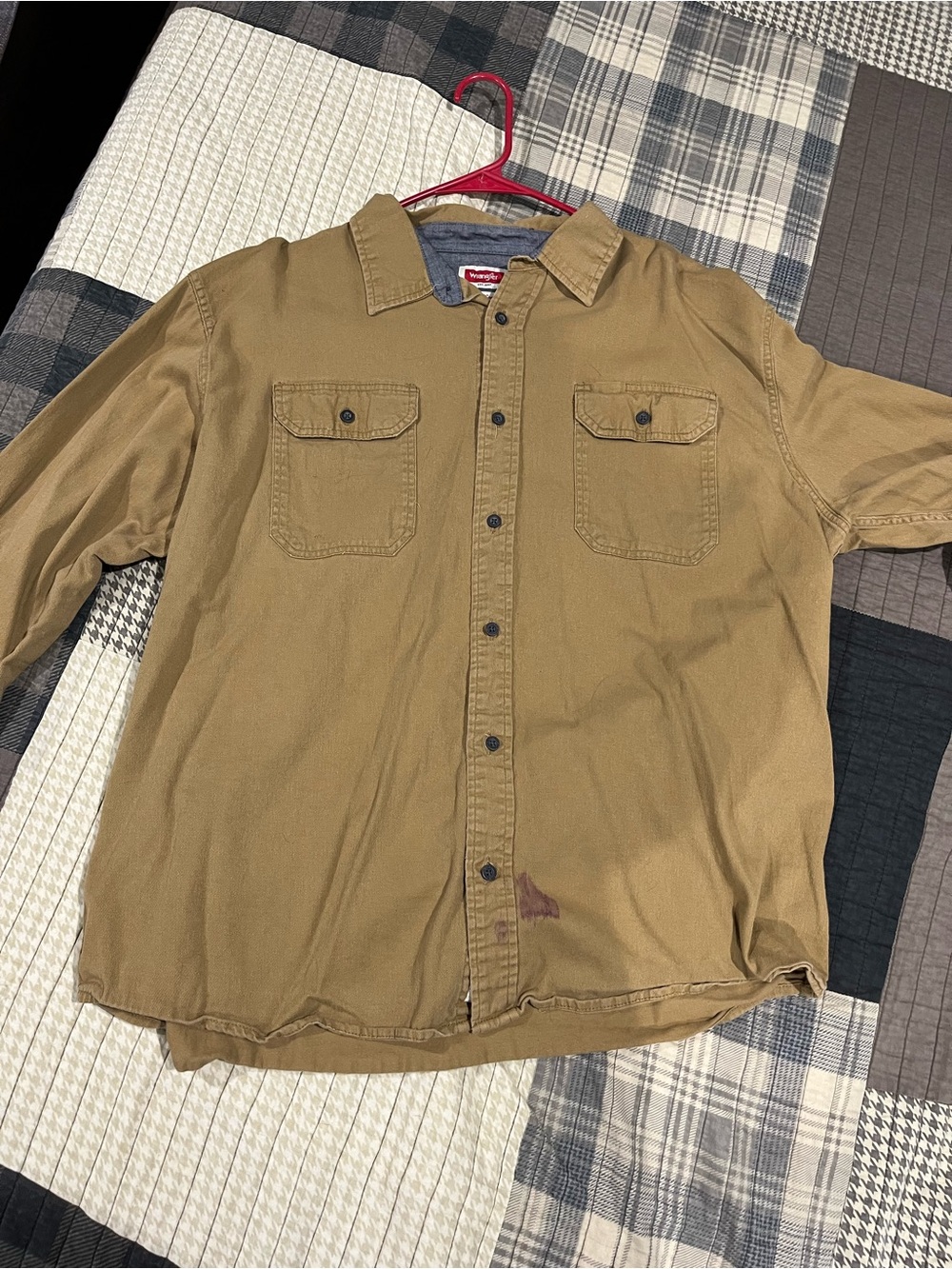 Wrangler Men's Button-Down Shirt in Brown
